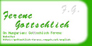ferenc gottschlich business card
